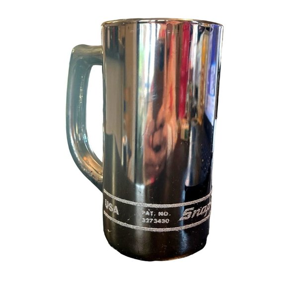 Snap-on USA Silver Beer Stein Glass Mug 12oz 9/16 SFS181 Pat. No. 3273430 - Picture 2 of 6